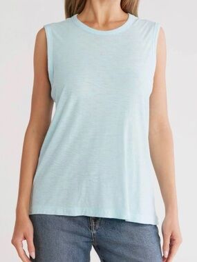 James Perse Pale Blue Slub Tank Top